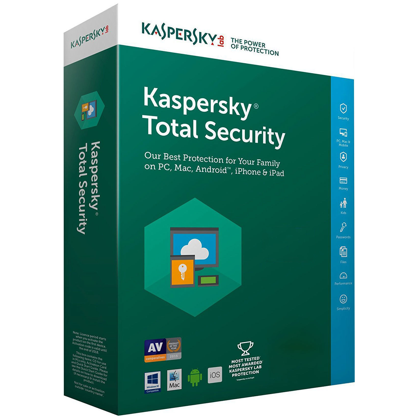 Antivirus Kaspersky Total Security  1 Dispositivo Por 2 Años