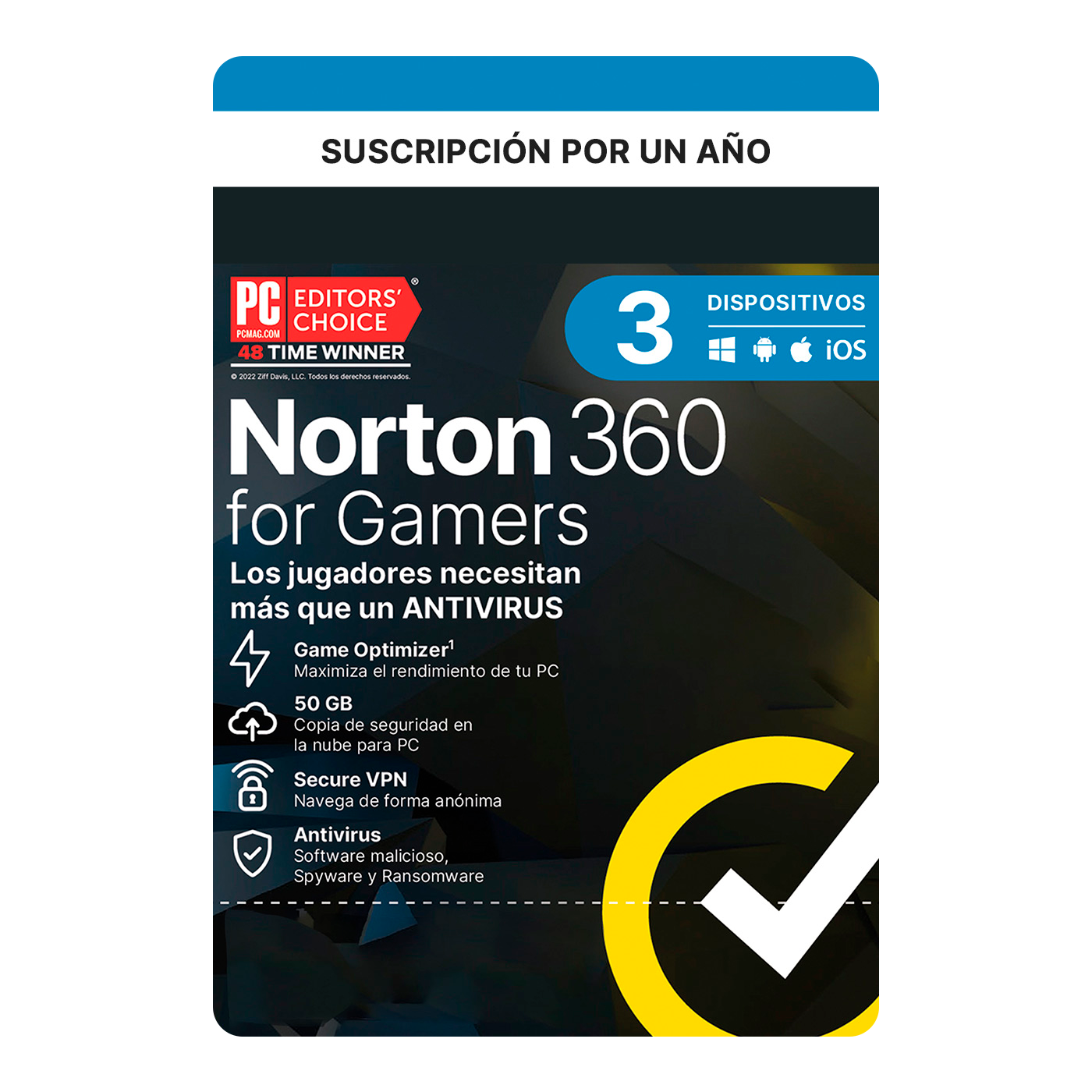 Norton 360 For Gamers 3 Dispositivos 1 Año